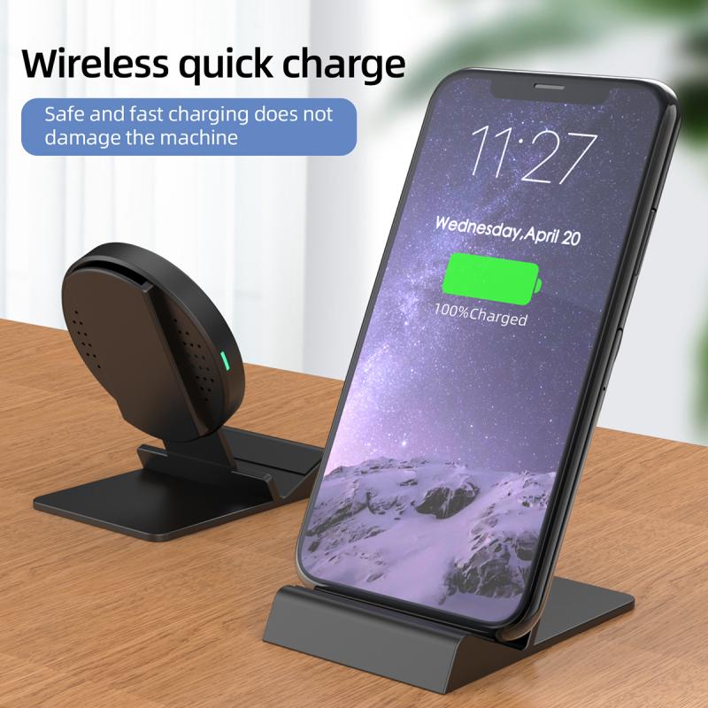 Horizontal Cooling Hole Mobile Phone Holder with Wireless Fast Charger