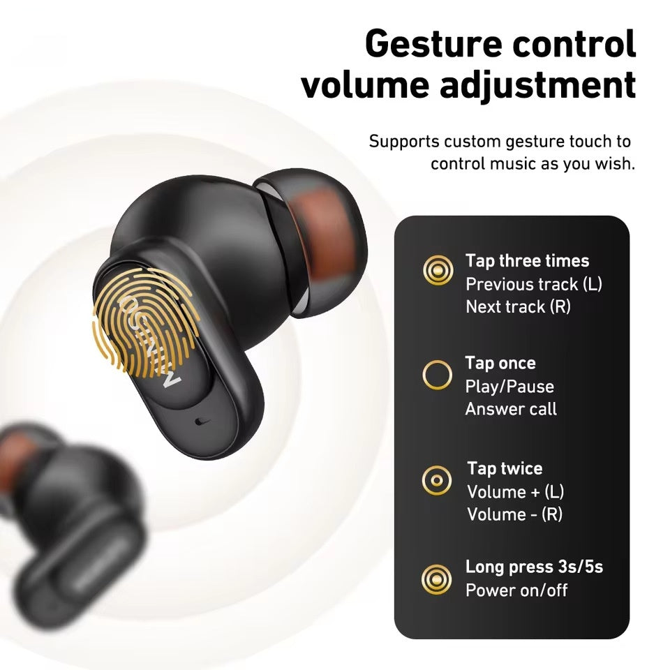 Wireless Noise-canceling Sports Translation Earbuds With Bluetooth Connectivity