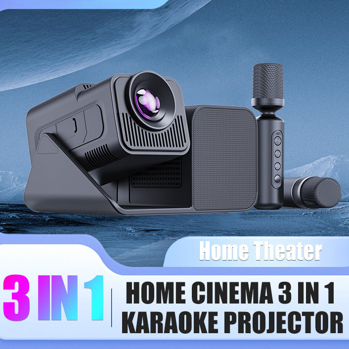 Three-in-one Karaoke Singing Projector With Microphone