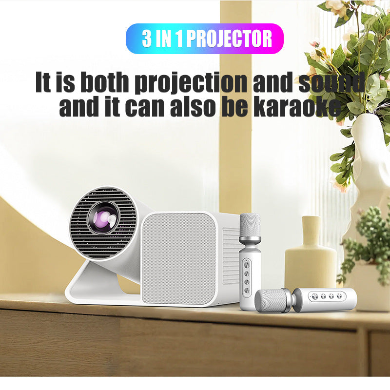 Three-in-one Karaoke Singing Projector With Microphone