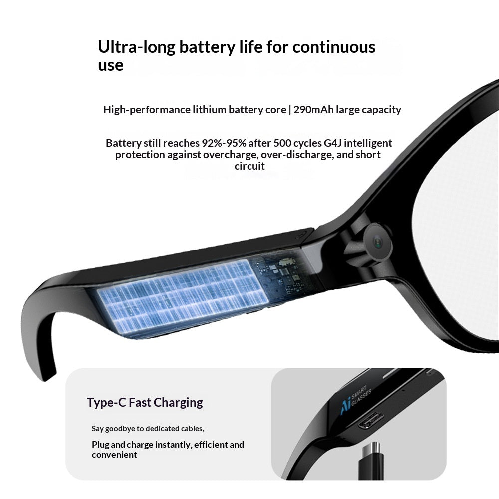 Smart Glasses Bluetooth Calling Photo And Video Recording AI Translation Recognition And Music Playback