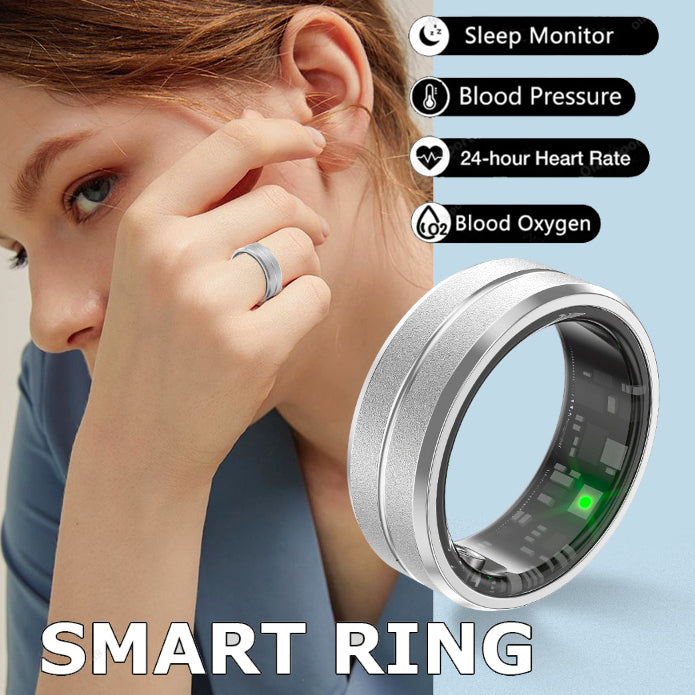 Smart Ring for Men and Women: Heart Rate, Blood Oxygen Monitoring, Multi-Sport Modes, IP68 Waterproof, Smart Ring for Android and iOS